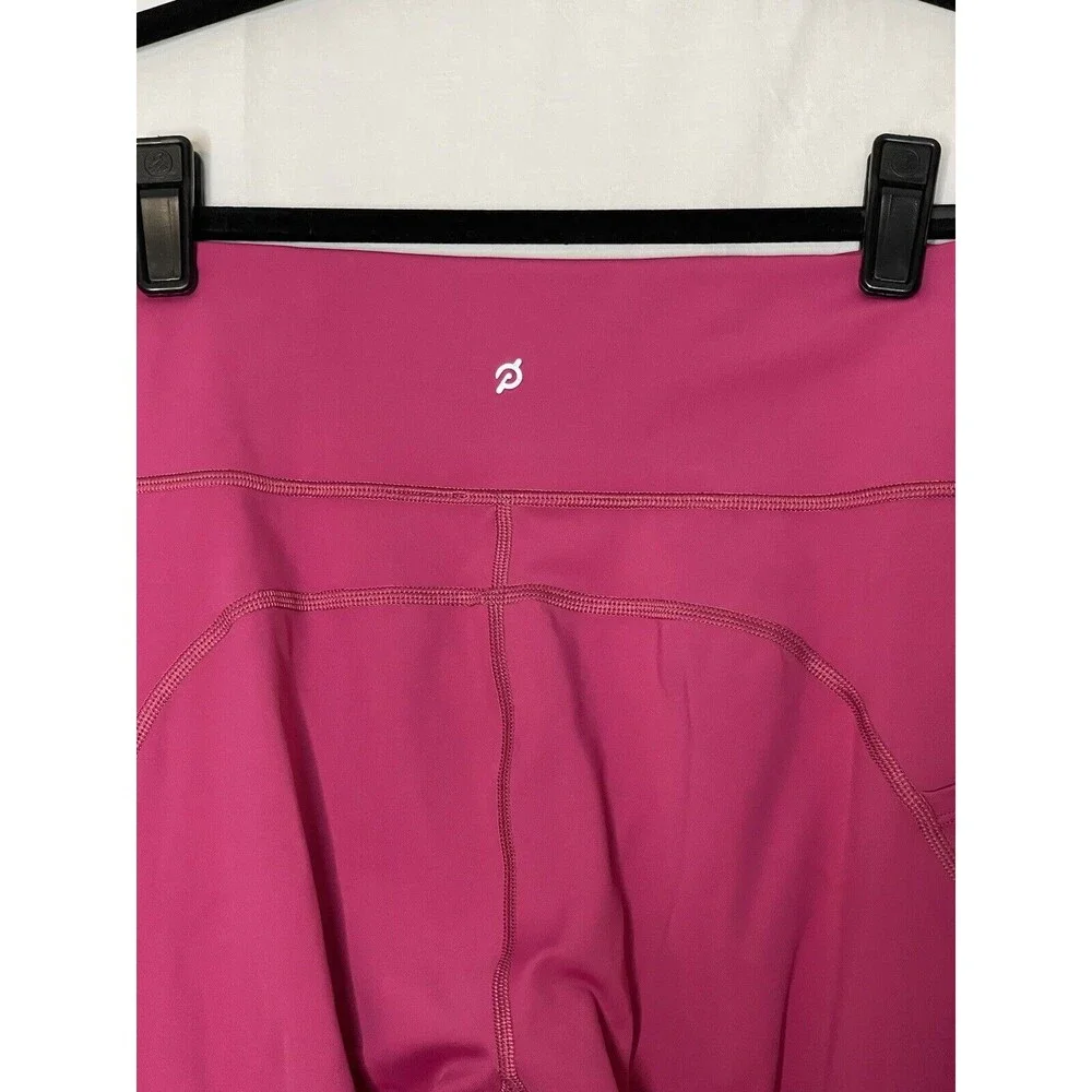 Peloton Move Mission Tulip Hem Logo Leggings Pink Size M